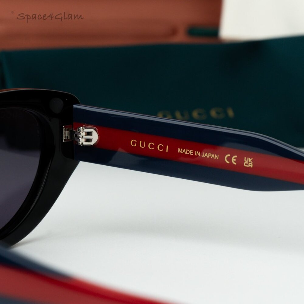 Gucci Men Sunglasses Black Violet Cat Eye GG1862S 004 NEW AUTHENTIC - Picture 7 of 10